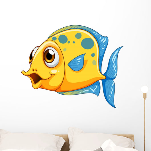 A Small Yellow Fish Wall Decal