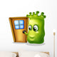 A monster knocking at the door Wall Decal