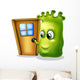 A monster knocking at the door Wall Decal