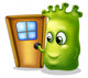 A monster knocking at the door Wall Decal