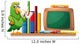 A Parrot above a Bookshelf with Books and an Empty Board Wall Decal