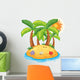 An Island With Coconut Trees Wall Decal