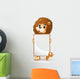 Lion Holding Empty Bulletin Wall Decal