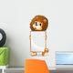 A Lion Holding an Empty Bulletin Board Wall Decal