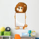 A Lion Holding an Empty Bulletin Board Wall Decal