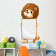 A Lion Holding an Empty Bulletin Board Wall Decal