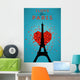 I Love You Paris Poster Design Wall Mural