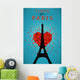 I Love You Paris Poster Design Wall Mural