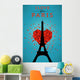 I Love You Paris Poster Design Wall Mural
