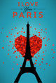 I Love You Paris Poster Design Wall Mural