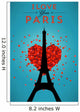 I Love You Paris Poster Design Wall Mural