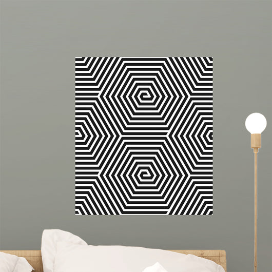 Hexagons texture. Seamless geometric pattern. Wall Mural