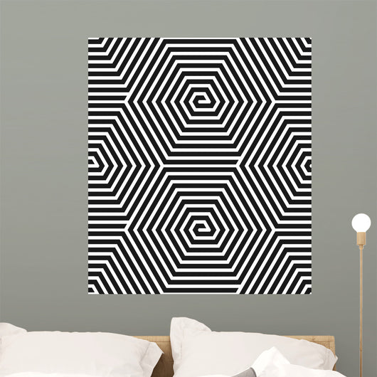 Hexagons texture. Seamless geometric pattern. Wall Mural