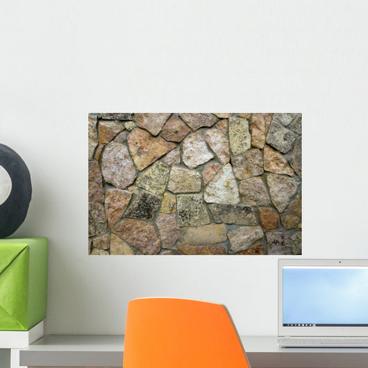 Yellow Stone Wall Wall Mural
