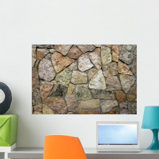 Yellow Stone Wall Wall Mural