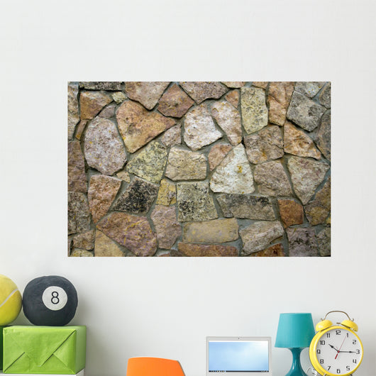 Yellow Stone Wall Wall Mural