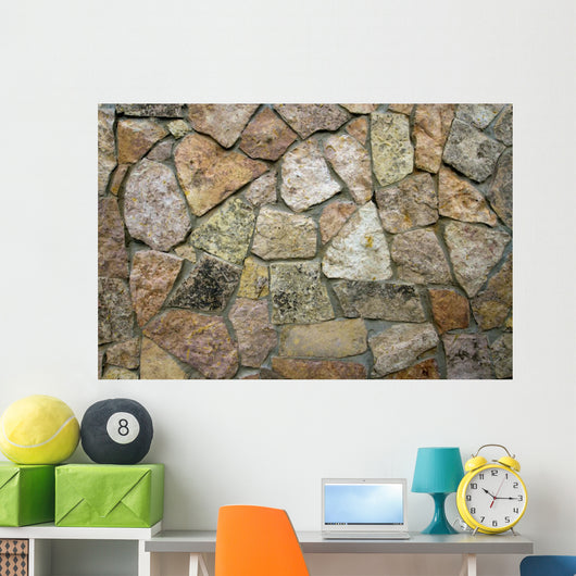 Yellow Stone Wall Wall Mural