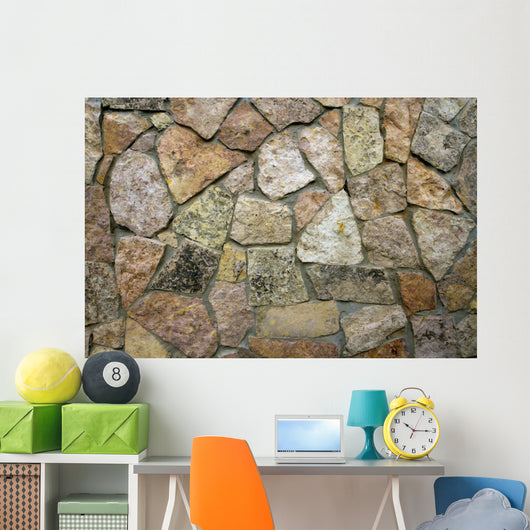 Yellow Stone Wall Wall Mural