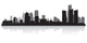 Detroit City Skyline Silhouette