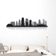 Kansas city skyline silhouette Wall Decal