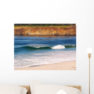 Surf Crashing Carmel Beach shown on a wall