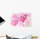 Floral background of pink peonies varieties Albert Kruss Wall Mural