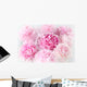 Floral background of pink peonies varieties Albert Kruss Wall Mural