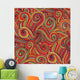 Seamless Wave Hand-Drawn Pattern Wall Mural