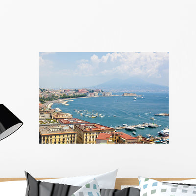 Panoramic Naples from Posillipo shown on a wall