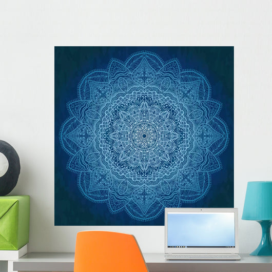 Ornamental Round Lace Pattern Circle Wall Mural