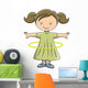 Girl Doing Hula Hoop Wall Mural