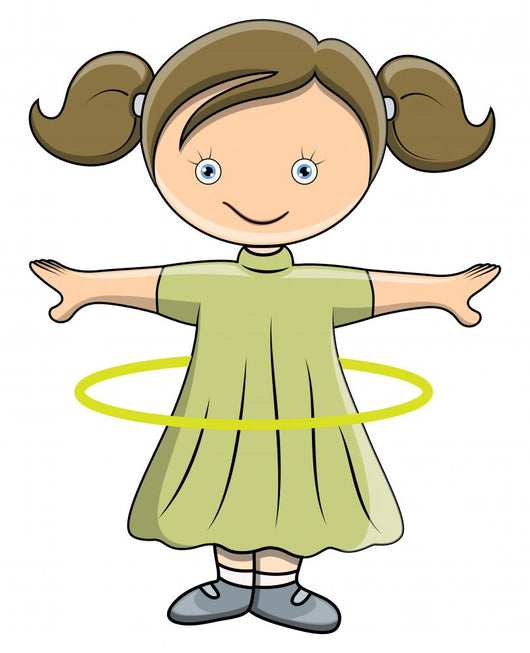 Girl Doing Hula Hoop Wall Mural