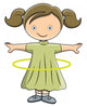 Girl Doing Hula Hoop Wall Mural