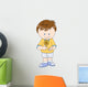 Little Boy with Flower Wall Decal