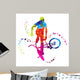 Bmx with Colored Dots Wall Mural
