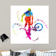 Bmx with Colored Dots Wall Mural