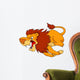 Lion cartoon running Wall Decal