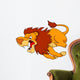 Lion cartoon running Wall Decal