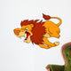 Lion cartoon running Wall Decal