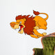 Lion cartoon running Wall Decal
