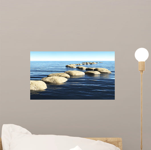 Path of Stones on the Water Wall Mural