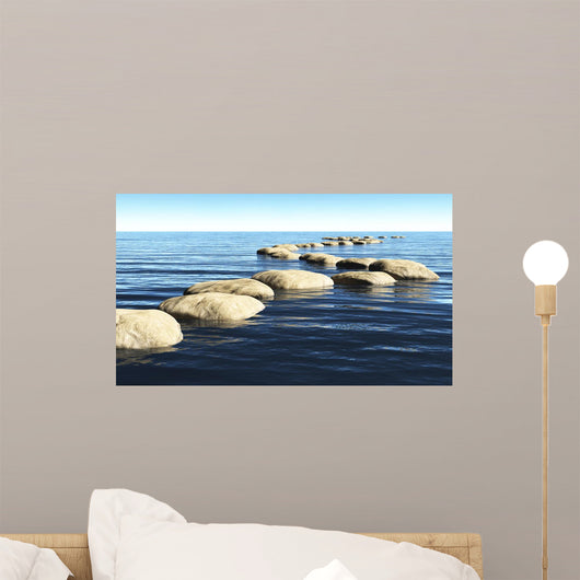 Path of Stones on the Water Wall Mural