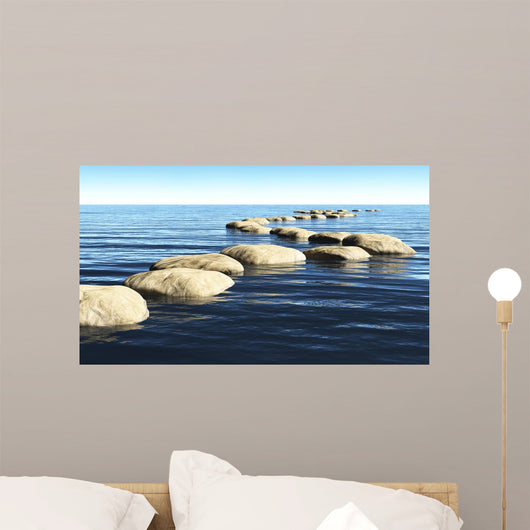 Path of Stones on the Water Wall Mural