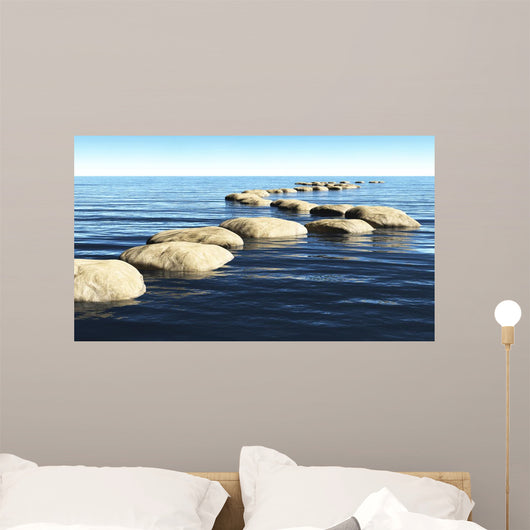 Path of Stones on the Water Wall Mural