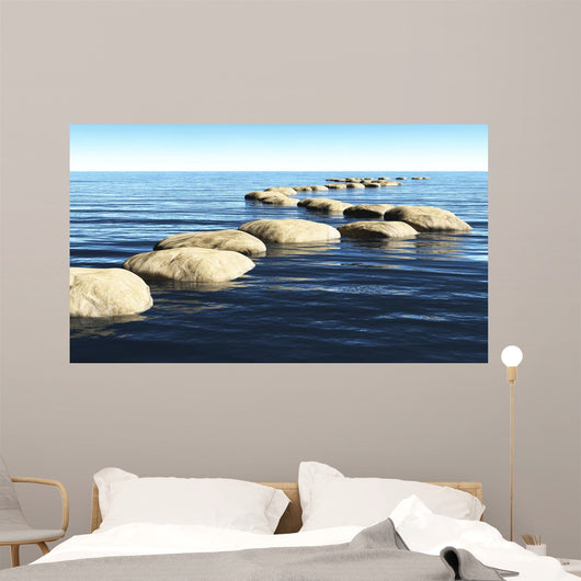 Path of Stones on the Water Wall Mural