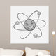 Cartoon Atom Wall Mural