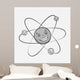 Cartoon Atom Wall Mural