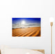 Sun Under Red Sand Dunes. Wall Mural