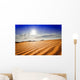 Sun Under Red Sand Dunes. Wall Mural