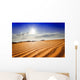 Sun Under Red Sand Dunes. Wall Mural